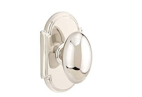 Emtek Full Dummy Set - Style 8 Rosette with Egg Knob in Flat Black (US19) | Premium Cabinet Hardware for Modern Kitchens & Bathrooms