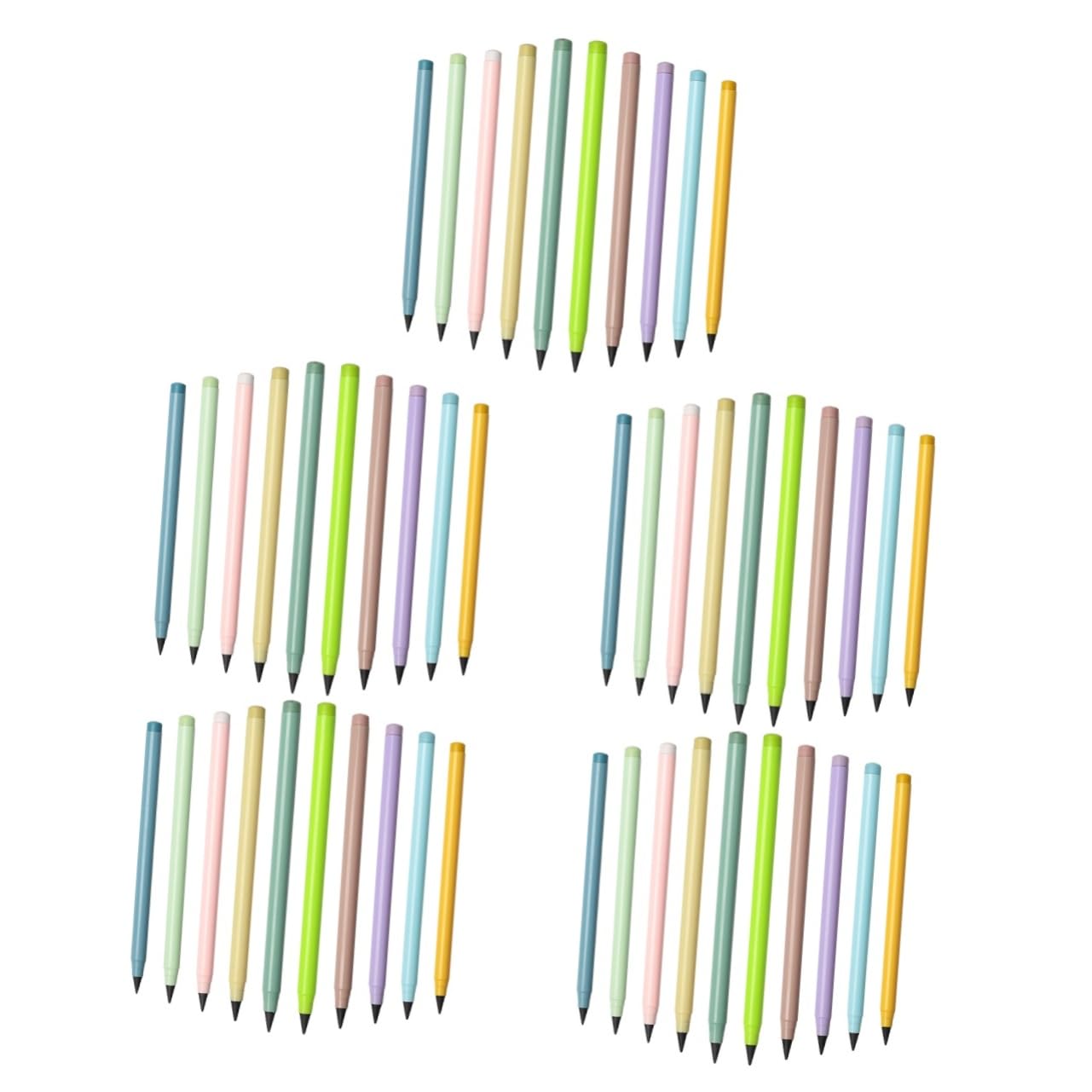 COHEALI 50 Pack Eternal Metallic Pencils - No Sharpening Needed, Reusable Alloy Color Pencils for Students & Artists - Perfect for Sketching, Note Taking & Art Projects