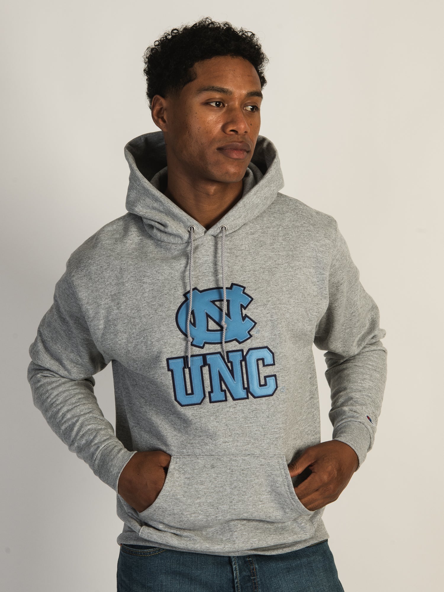 Champion Carolina Big Logo Pullover Hoodie for Men & Women - Cozy Fleece Sweatshirt for Casual Wear, Gym, and Outdoor Activities