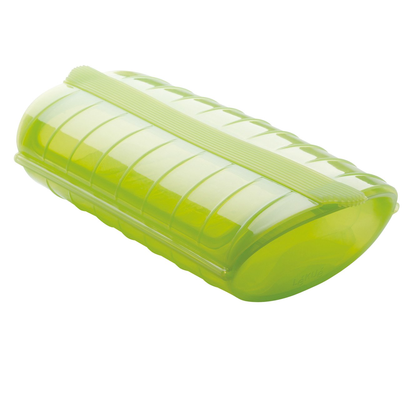 Lekue 3404600V09U500 Steamer Case with Draining Tray - 10 Minute Cookbook Included - Perfect for 1-2 People - Green - Ideal for Healthy Cooking, Meal Prep & Quick Dinners