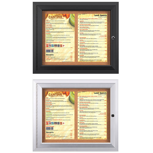 8.5 x 14 Enclosed Indoor Menu Holders - Premium Portrait Menu Display Cases for Restaurants, Cafes & Hotels - Perfect for Tabletop, Counter & Wall Mounting