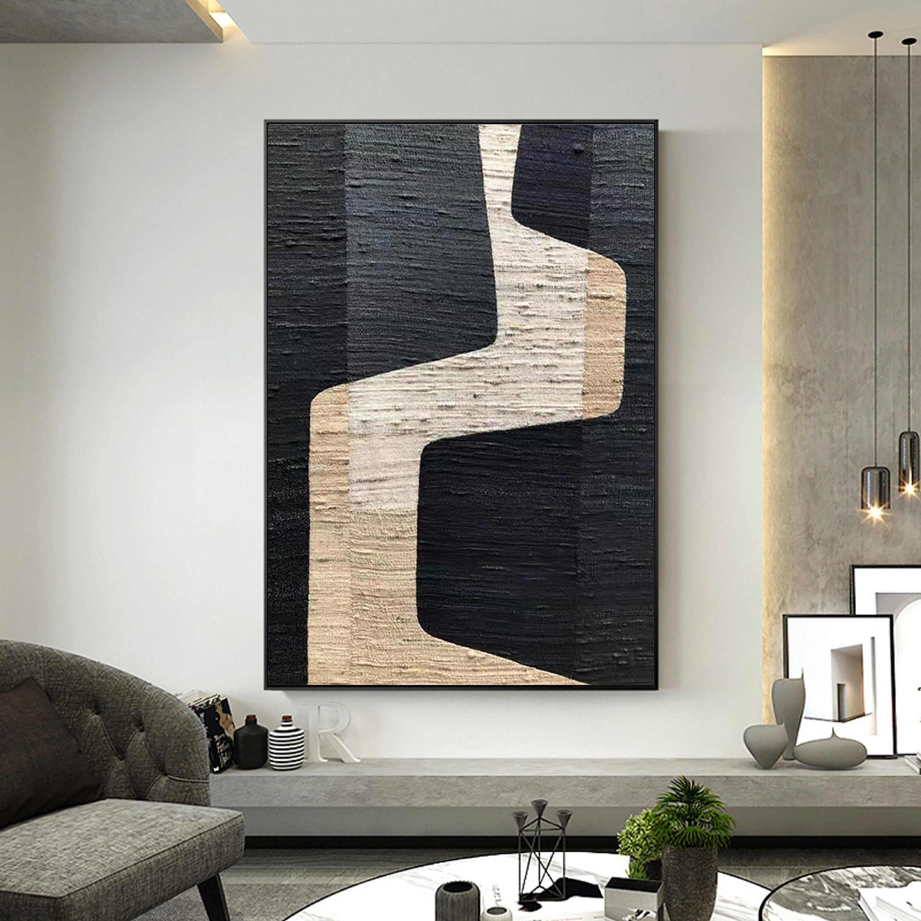 Beige & Brown Abstract Wall Art Print #BB005 - Modern Home Decor for Living Room, Bedroom & Office