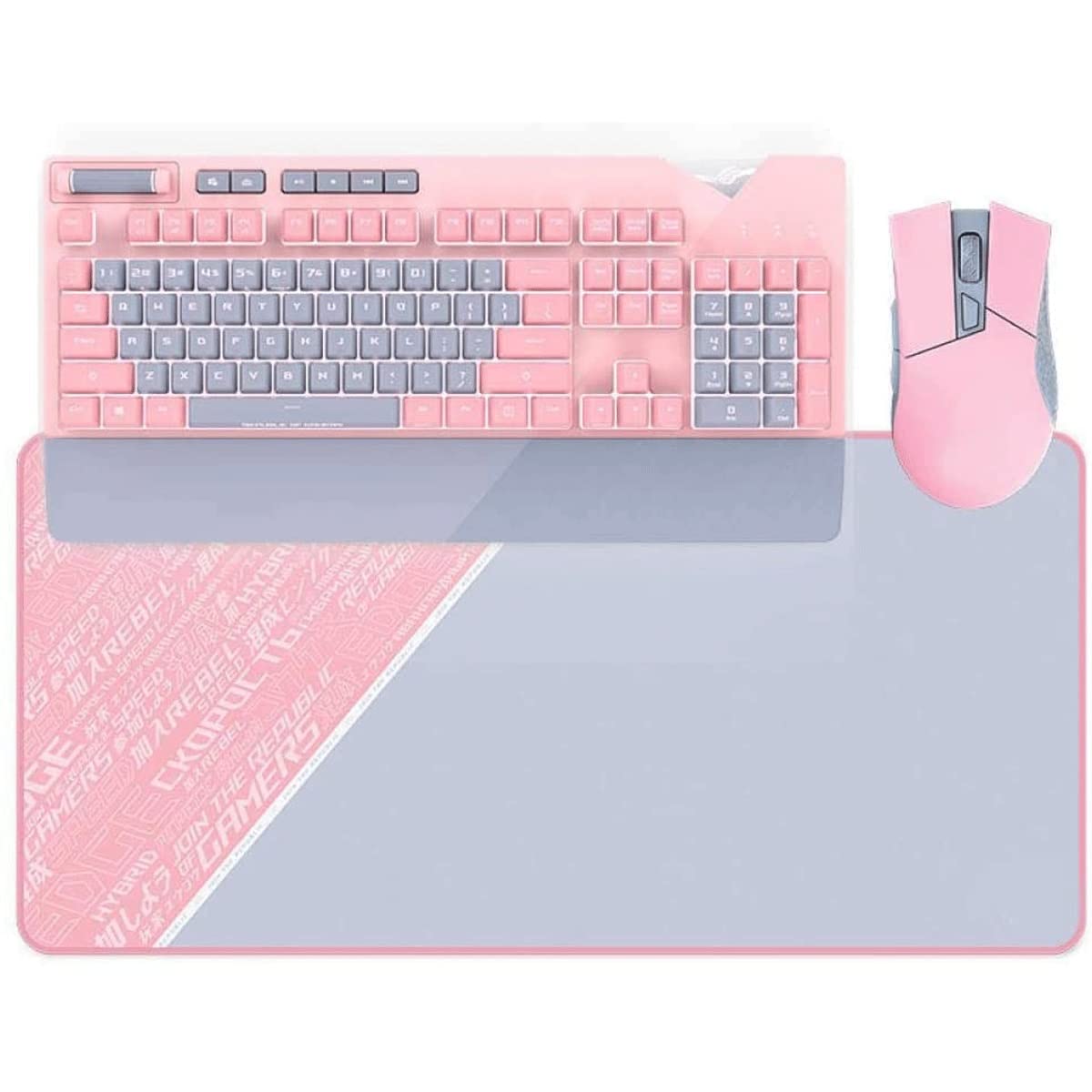 Pink Gaming Keyboard and Mouse Combo - Mechanical Keyboard with RGB Backlight, Wired Gaming Mouse, Mouse Pad - Perfect for PC Gaming, Streaming & Office Work (Color: Pink)