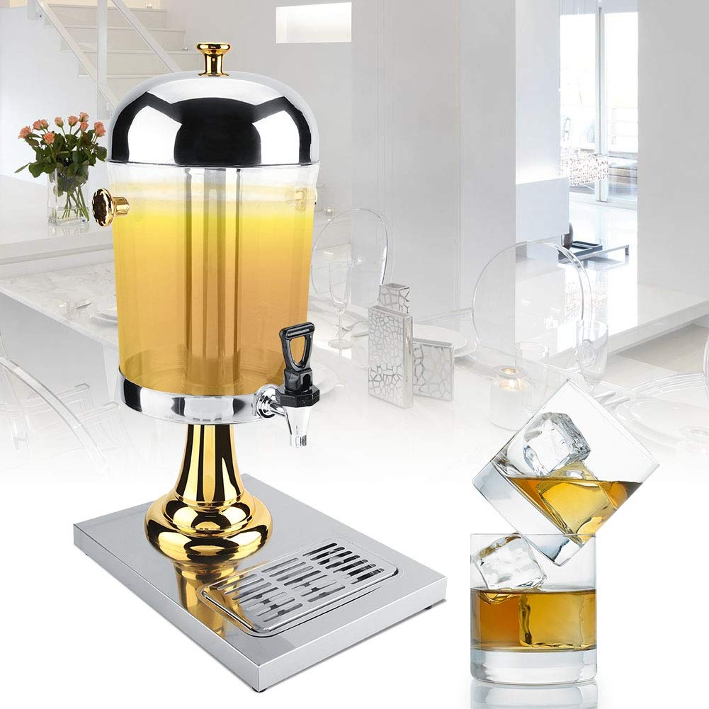 Premium Stainless Steel Beverage Dispenser - Heavy Duty Hot & Cold Drink Machine for Restaurants, Hotels, Bars - Commercial Grade Silver Drink Dispenser for Coffee, Tea, Juice, Lemonade, and Party Serving