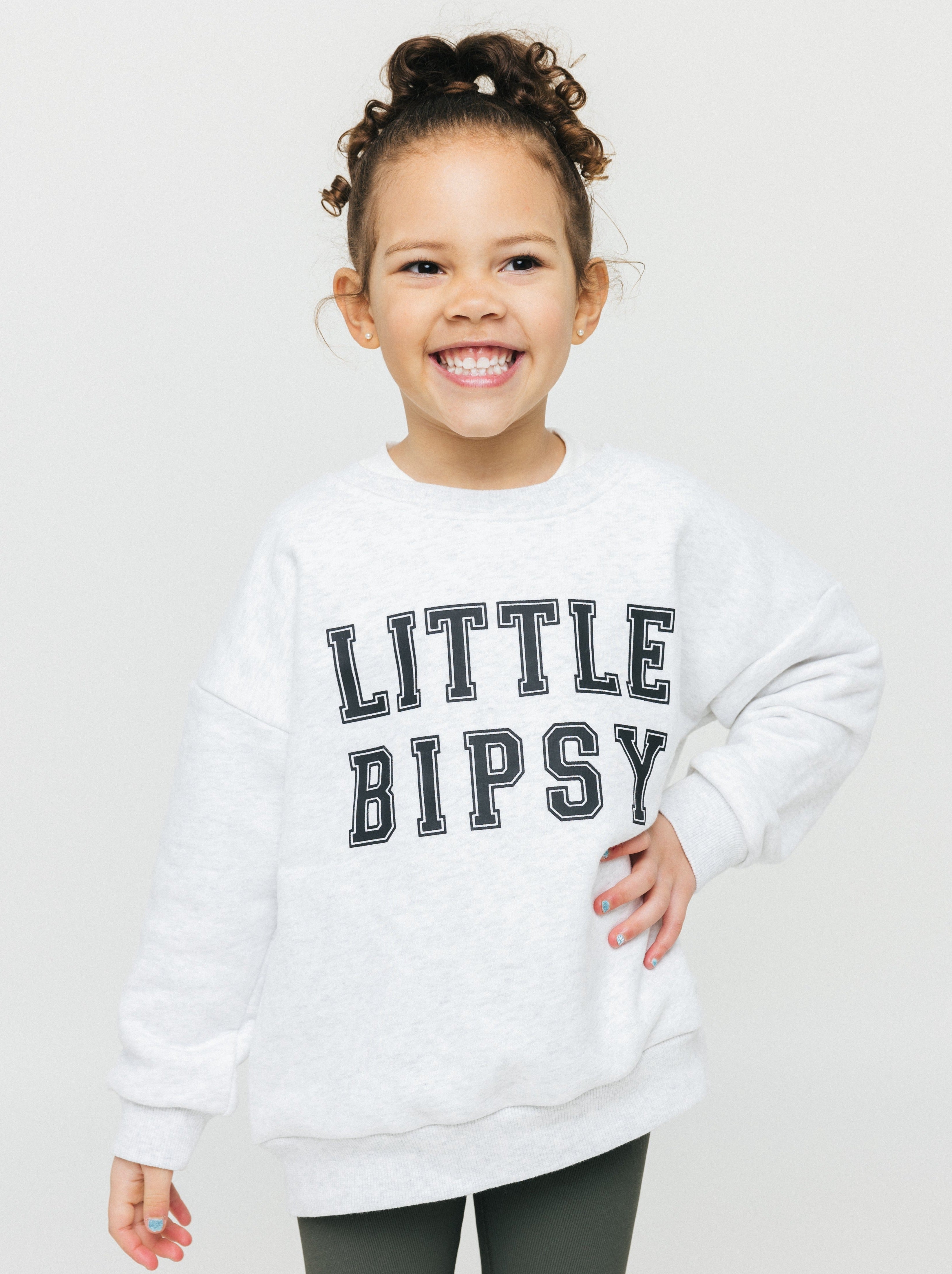 LB Collegiate Crewneck Sweatshirt - Soft Grey Cotton Pullover for Men & Women | Casual Wear, Street Style, College Outfit, Loungewear