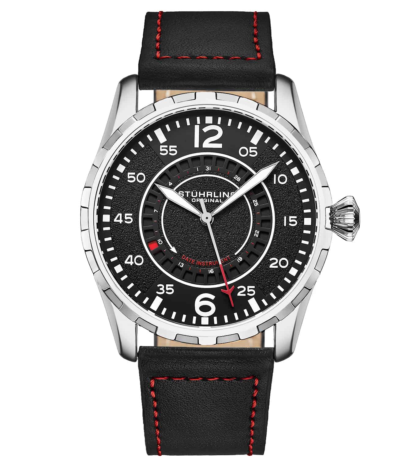 4002 Quartz 44mm Aviator Watch for Men - Classic Pilot Style with Date Window - Perfect for Aviation Enthusiasts, Business Professionals & Everyday Wear