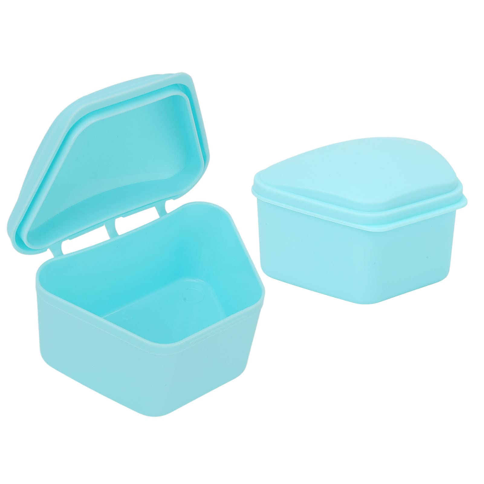 ANGGREK Trapezoid Retainer Case - Portable Denture Storage Box for Travel, Home & Office - Blue | Perfect for Nighttime Storage & On-the-Go Dental Care