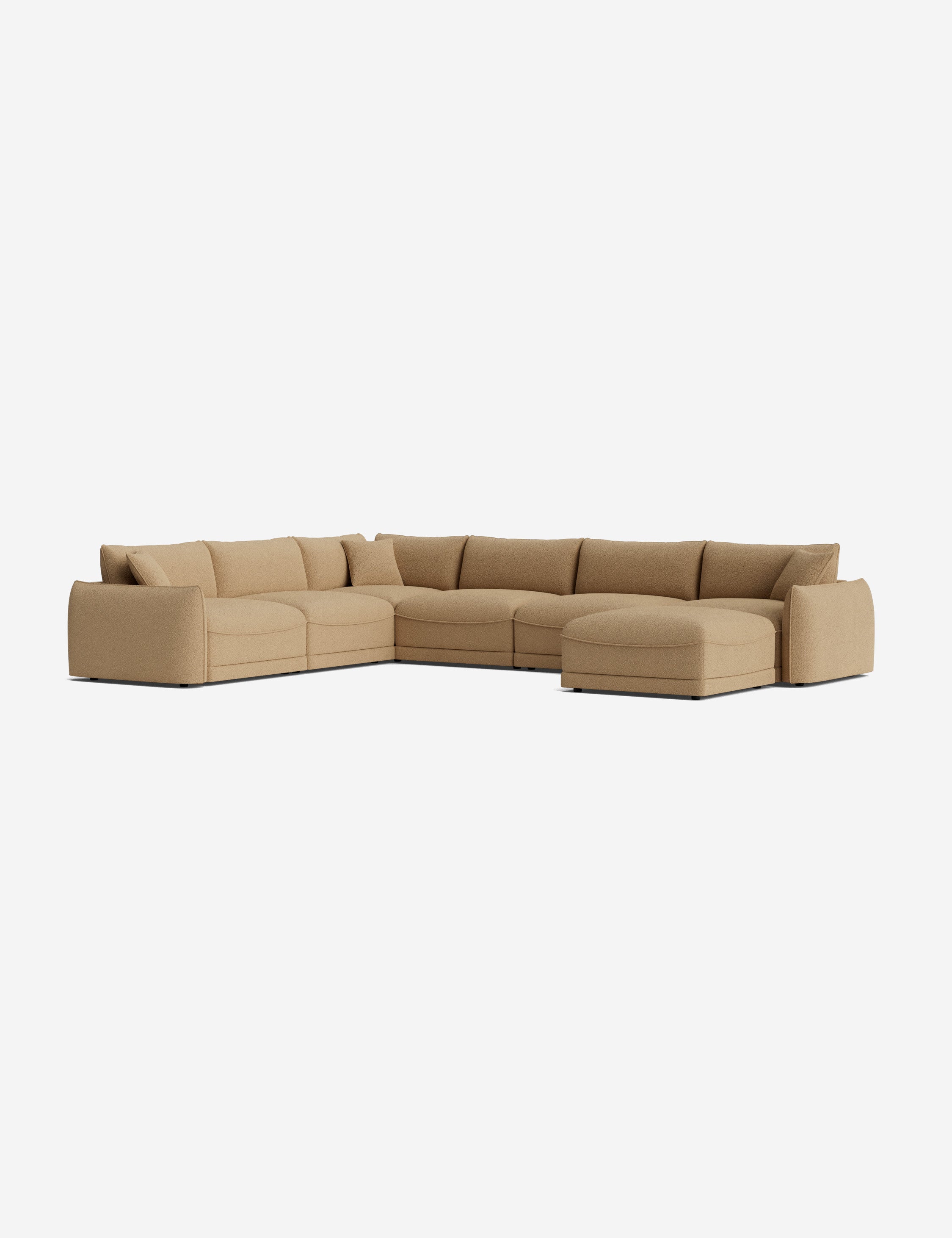 Balmer Modular Corner Sectional Sofa with Ottoman - Modern L-Shaped Couch for Living Room, Family Room & Home Theater - Comfortable & Stylish Furniture for Relaxing & Entertaining
