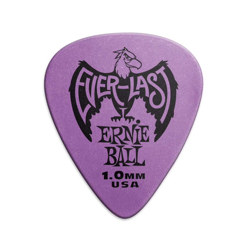 Ernie Ball 1.00mm Purple Everlast Guitar Pick - Durable & Comfortable for Electric & Acoustic Guitars - Perfect for Rock, Blues & Metal Playing Styles