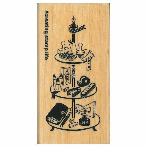Afternoon Stationery Rubber Stamp - Custom Self-Inking Stamp for Scrapbooking, Journaling & DIY Crafts - Perfect for Card Making, Planner Decor & Office Use
