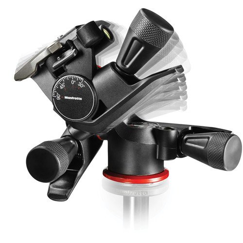 Manfrotto MHXPRO-3WG XPRO Geared Tripod Head with 2 ZAYKiR Quick Release Plates - Professional 3-Way Camera Head for DSLR & Video Photography - Perfect for Studio, Landscape & Architectural Shooting