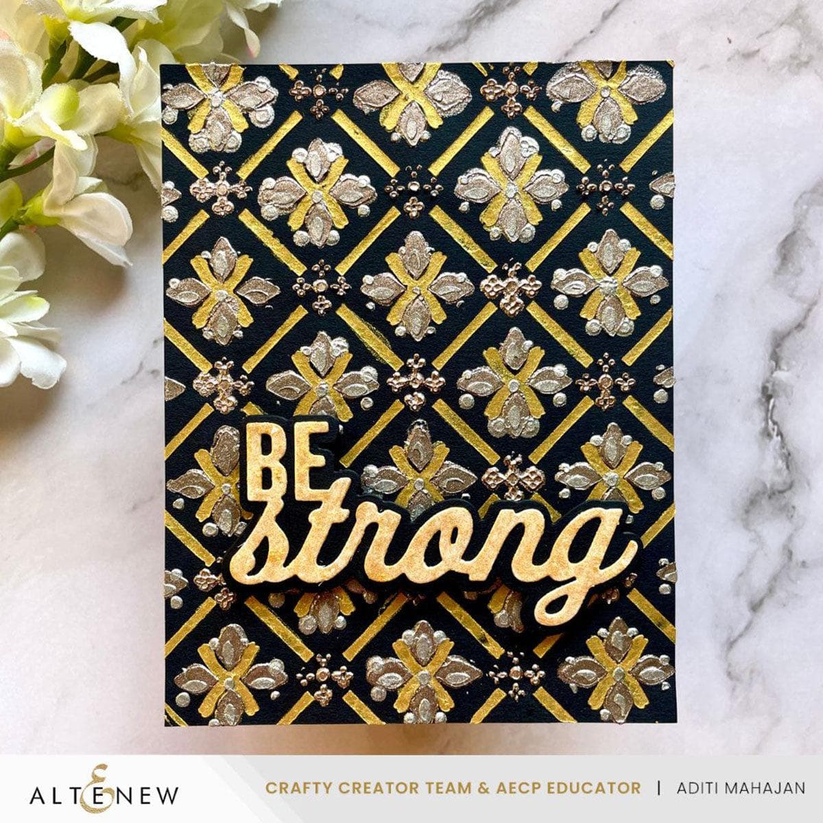 Be Strong Word Die Set - Inspirational Metal Crafting Stamps for DIY Scrapbooking, Card Making & Home Decor