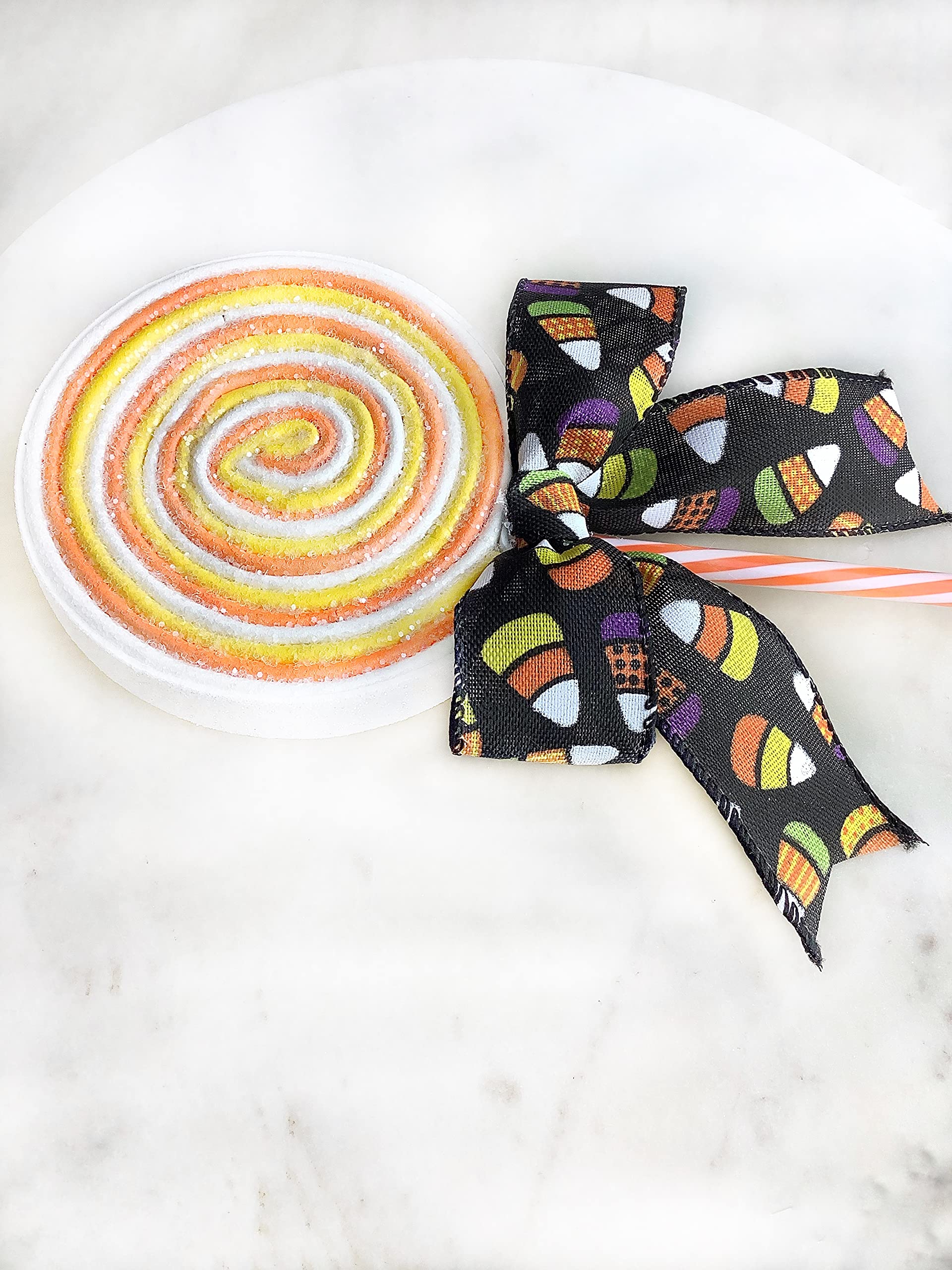 Halloween Candy Corn & Lollipop Decorations - Wreath Embellishments for Halloween Party