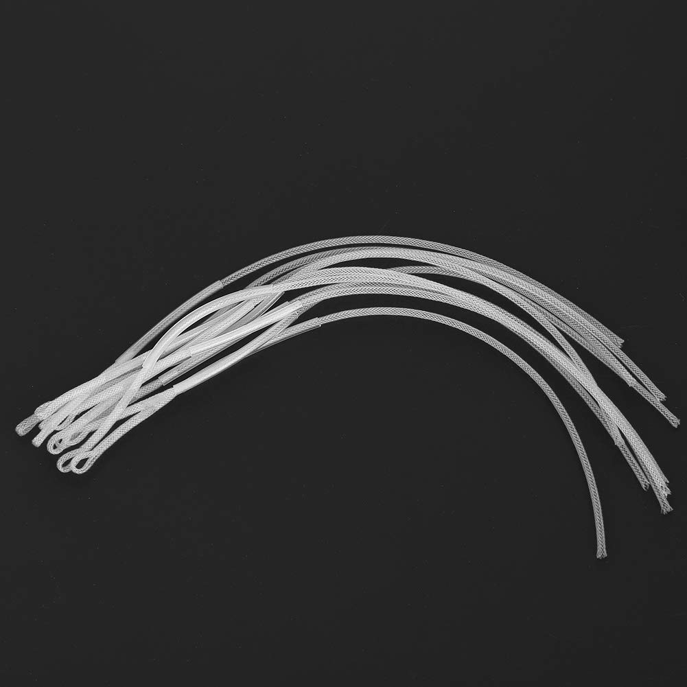 **10PCS White 50LB Fly Fishing Line Loops Connector - Durable Fly Loop Tackle Accessory for Trout, Bass & Saltwater Fishing | Perfect for Fly Tying & Leader Connections**