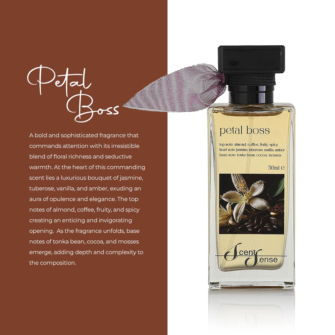 Petal Boss Women's Perfume 50ml (1.7 Fl.oz) - Eau De Parfum Inspired by Good Girl | Long Lasting Floral Fragrance for Women | Perfect Gift for Her | Day to Night Wear for Office, Date & Special Occasions