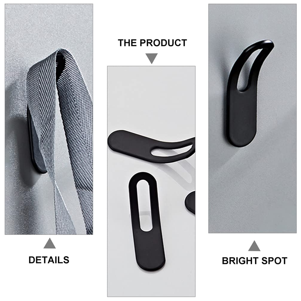 6-Pack Heavy Duty Sticky Wall Hooks for Coats, Keys, Towels & Backpacks - Rustproof Aluminum Bathroom & Shower Hooks - Space Saving Door & Wall Hangers for Home, Office & Dorm Organization