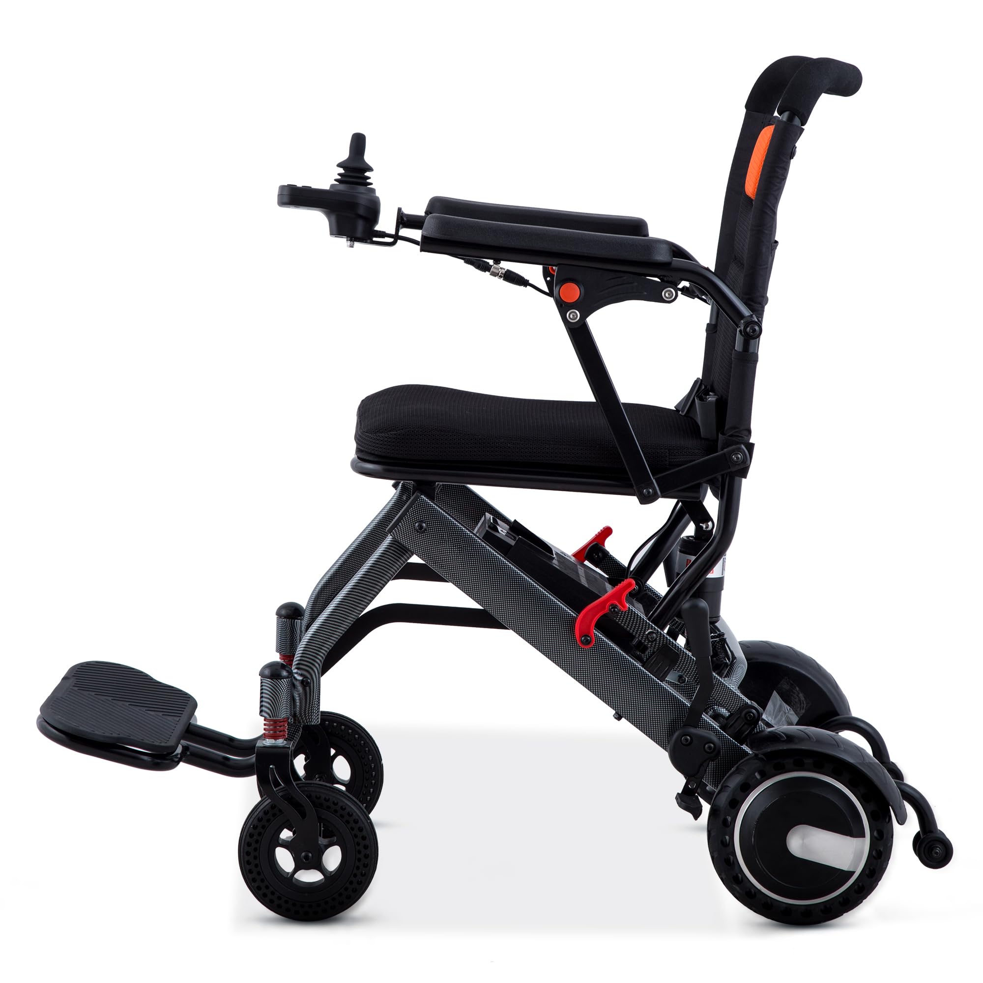 Lightweight Foldable Electric Wheelchair for Adults - Only 36lbs (16.5kg), 22 Mile Range, Portable Detachable Battery - All Terrain Power Wheelchair for Seniors & Travel - Perfect for Indoor Use, Outdoor Adventures & Airport Mobility