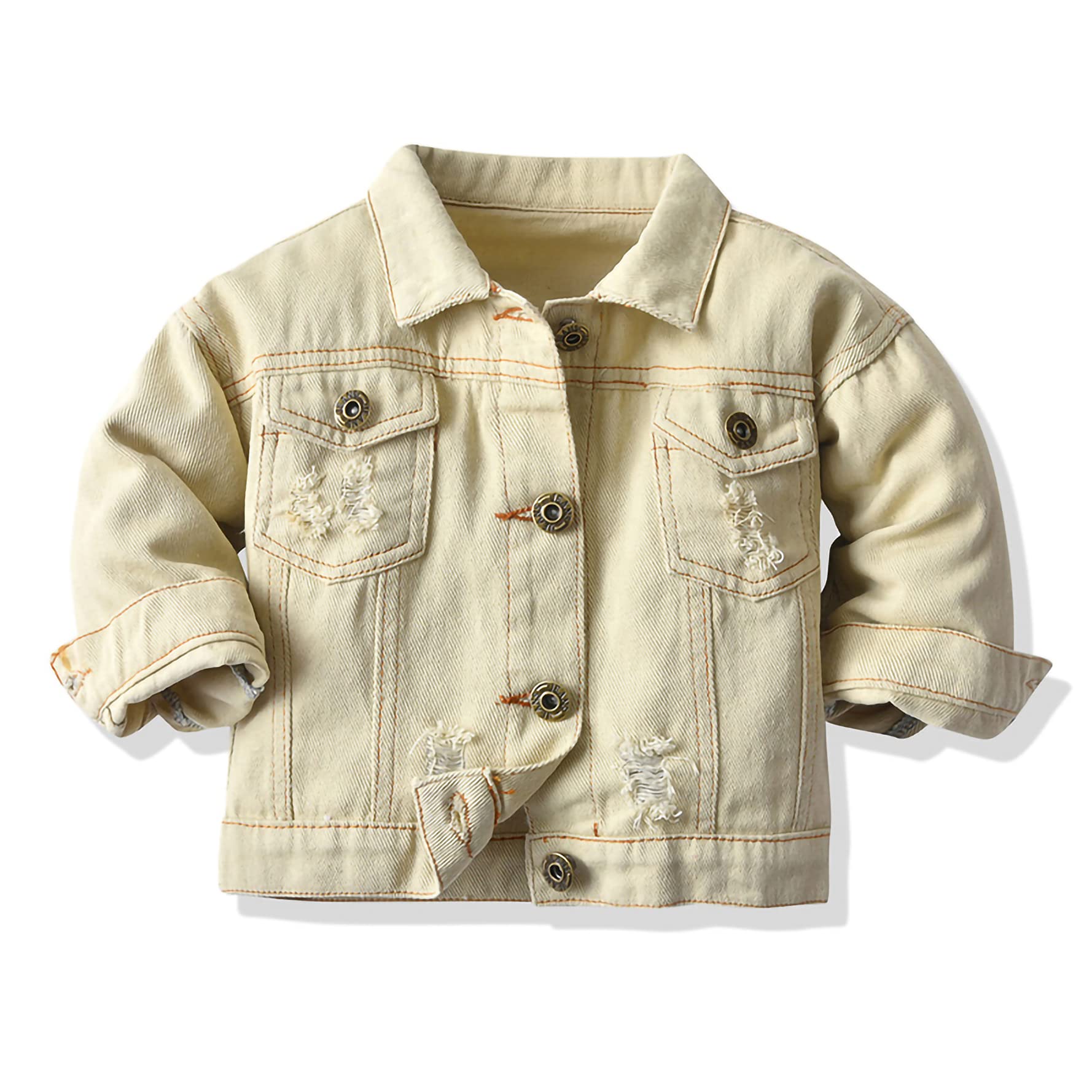 NATELEI Baby Boys & Girls Denim Jacket - Toddler Button Down Jeans Jacket Top Coat for Kids | Cute Outerwear for Playdates, School & Family Photos