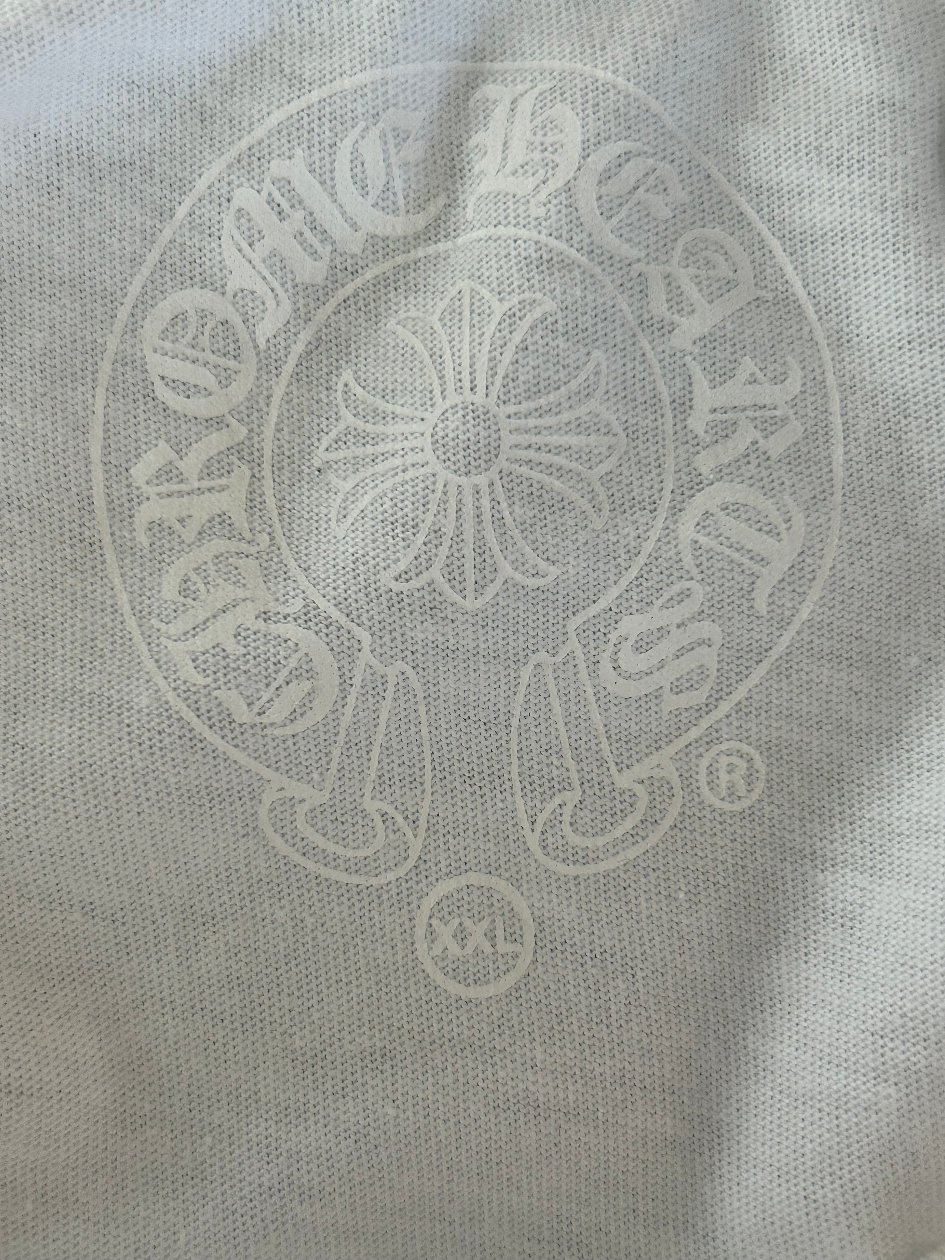Chrome Hearts White & Black Logo Long Sleeve T-Shirt for Men | Gothic Streetwear Fashion | Perfect for Concerts, Parties & Casual Outfits