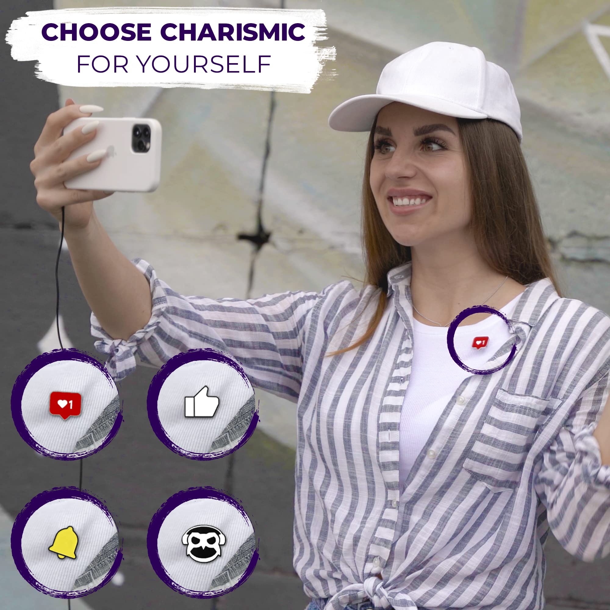 CharisMic Dual Professional Lavalier Lapel Microphone Set for Interviews - Compatible with Smartphones, Cameras & Video Recorders - 2 Wireless Clip-on Mics - Perfect for Blogging, Vlogging, Podcasting & Live Streaming (Ideal for YouTube, TikTok, Zoom Meetings & Online Classes)