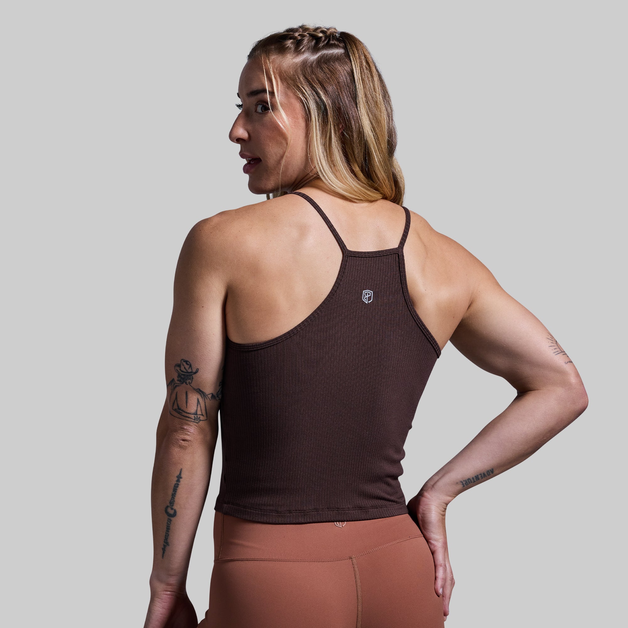Keep It Easy Tank Top - French Roast Color | Women's Casual Slim Fit Cami for Summer, Yoga & Lounge Wear