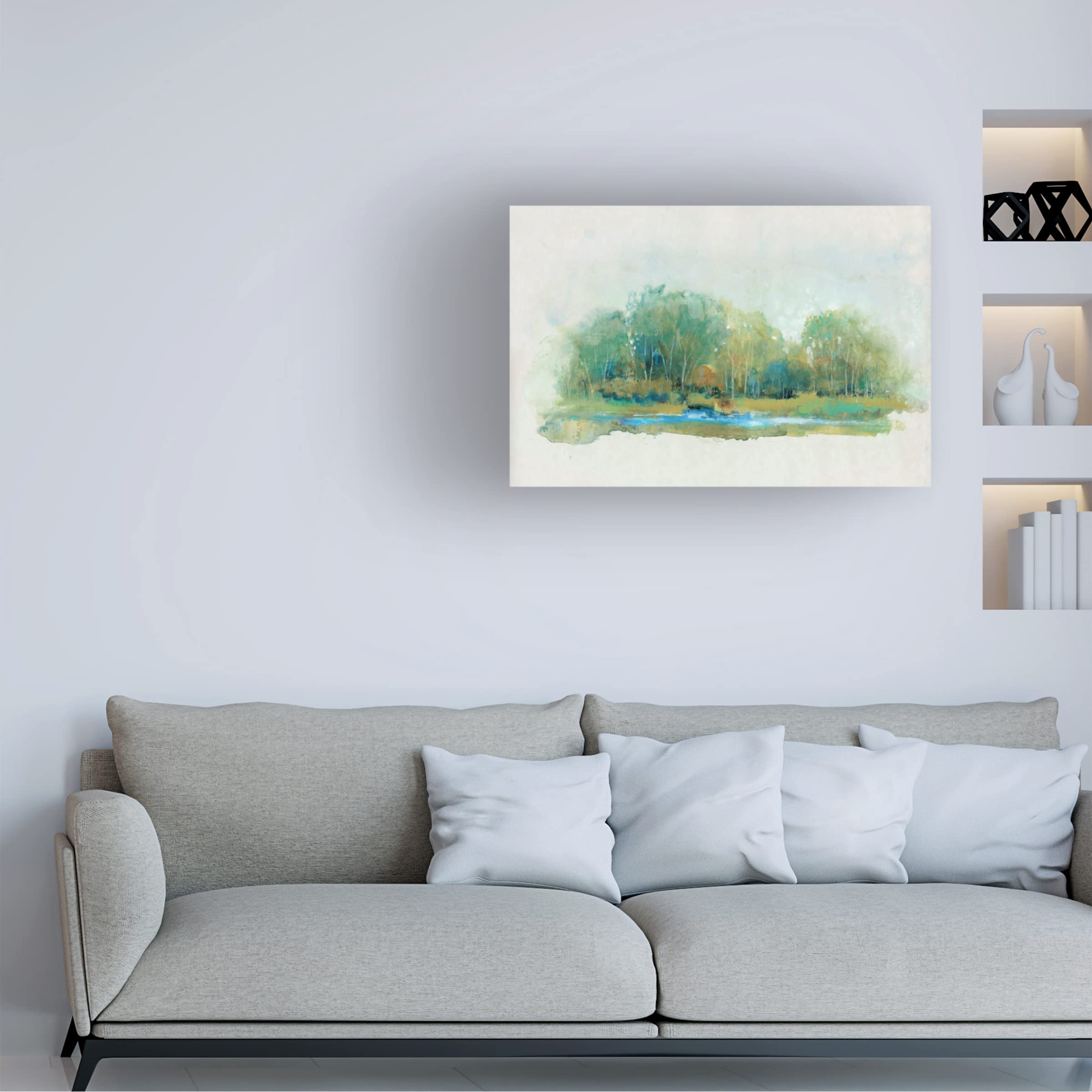 Trademark Fine Art 'Forest Vignette II' Canvas Wall Art by Tim O'Toole - Nature Landscape Painting for Living Room, Bedroom & Office Decor