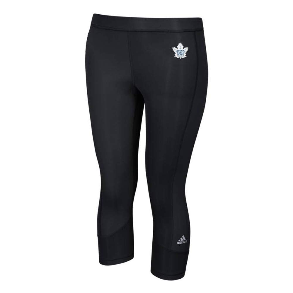Adidas NHL Women's 3/4 Tights - Toronto Maple Leafs Logo for Gym & Running