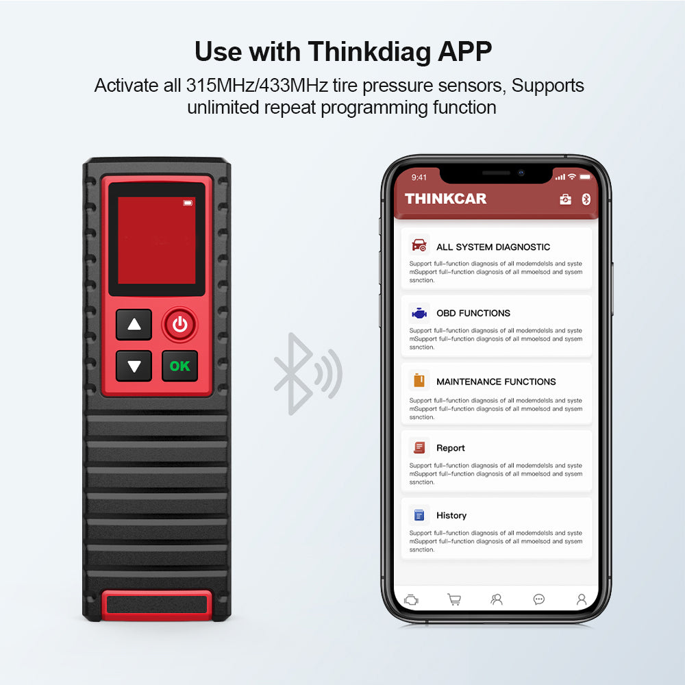 THINKTPMS G2 TPMS Relearn Tool - Tire Pressure Monitoring System Reset & Programmer for TPMS Sensors - Diagnose, Activate & Reset TPMS - Perfect for Auto Shops & DIY Car Maintenance