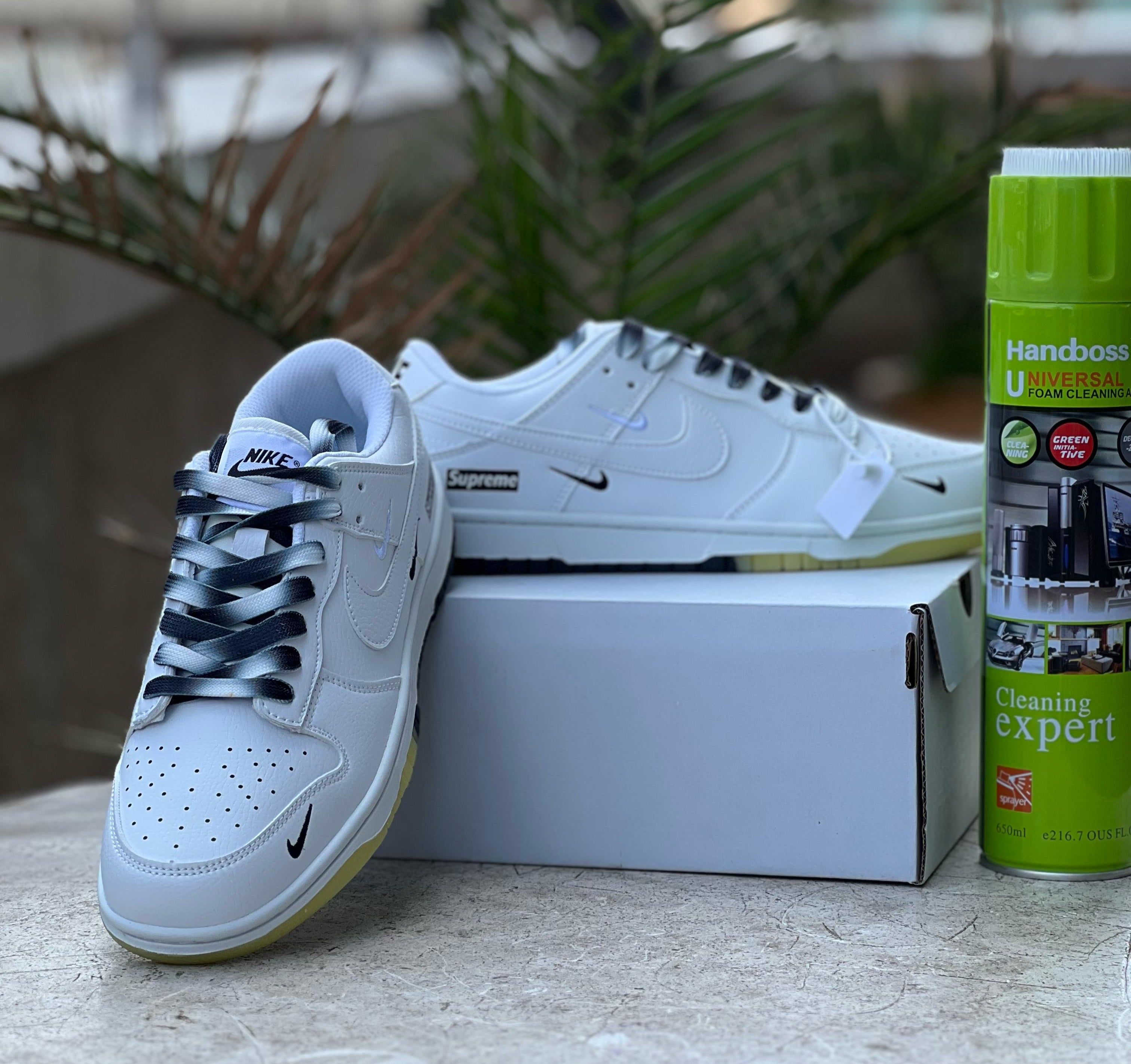 Nike Dunk Low x Supreme White Sneakers - Men's & Women's Casual Shoes for Streetwear, Skateboarding & Everyday Fashion
