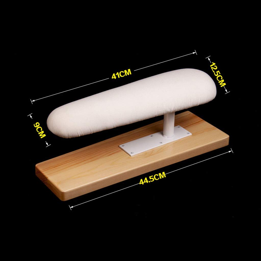 Mini Sleeve Ironing Board with Natural Cotton Cover - Compact Wooden Base for Shirts & Blouses - Perfect for Home, Dorm & Travel (31x15x10cm) - White | Space-Saving Laundry Solution for Small Spaces & Quick Touch-Ups