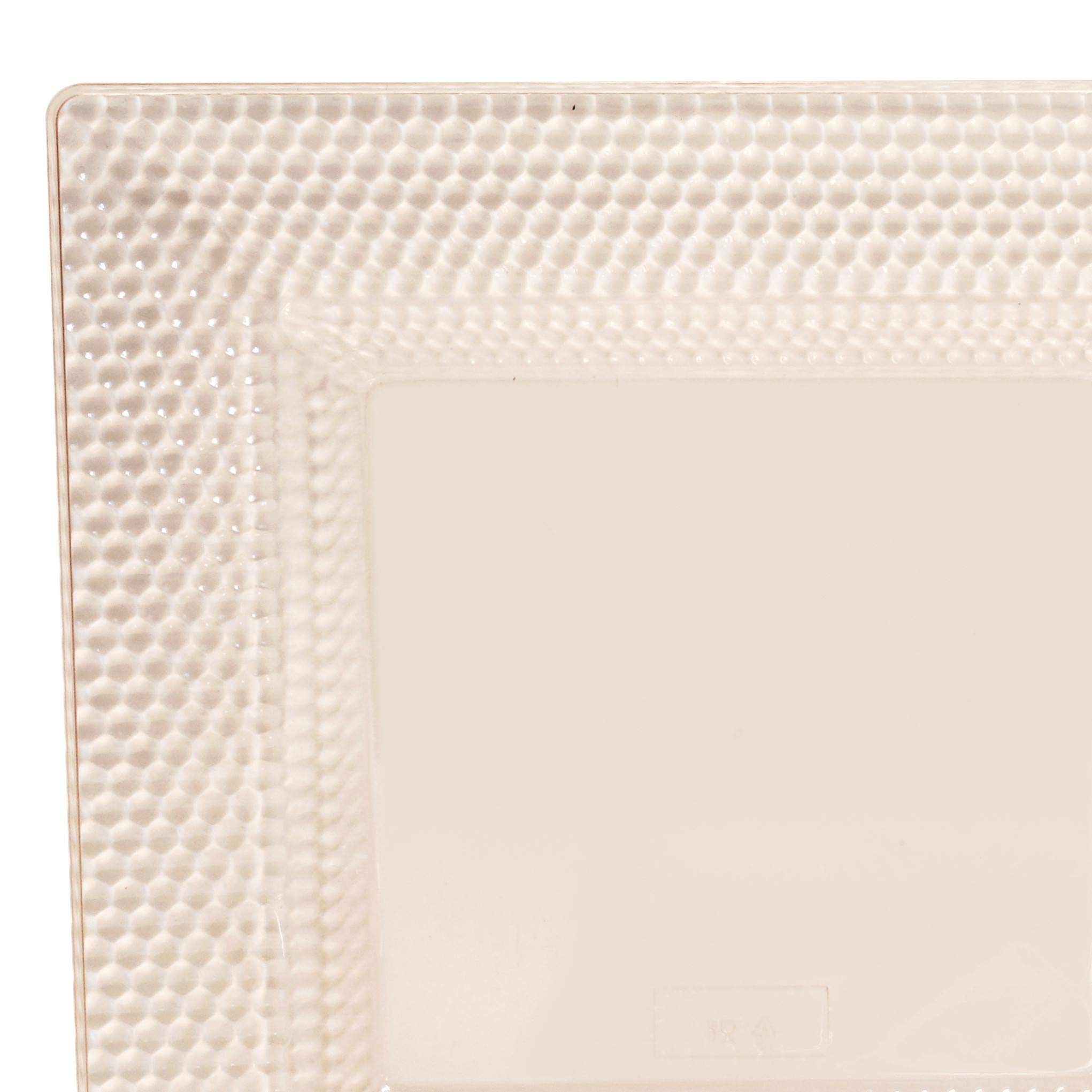240 Pack Heavyweight Disposable Plastic Bowls - 12oz Square Soup Bowls for Wedding, Party & Events (Clear/Blush) - Perfect for Catering, Picnics & Outdoor Dining