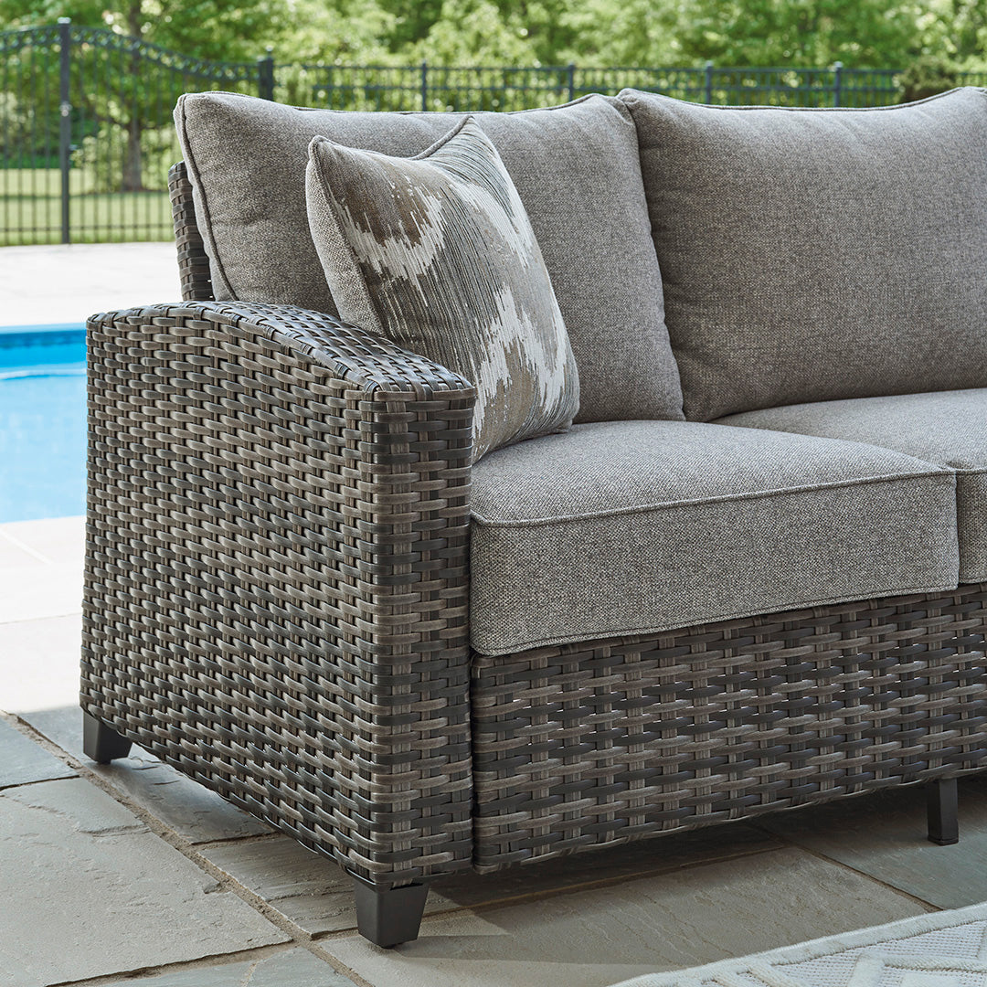 Premium Oasis Court Outdoor Patio Furniture Set - Durable Rattan Wicker Sofa with Cushions for Garden, Backyard, Poolside & Patio Relaxation
