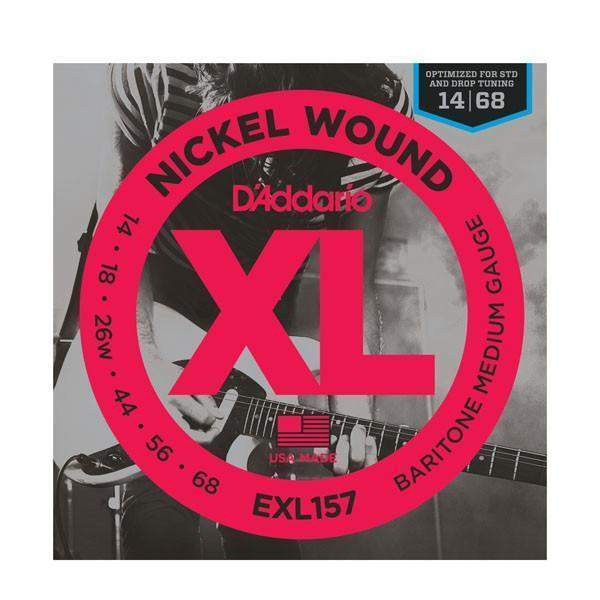 D'Addario EXL157 Nickel Wound Electric Guitar Strings - Baritone Medium (13-62 Gauge) | Perfect for Heavy Riffs & Extended Range Playing