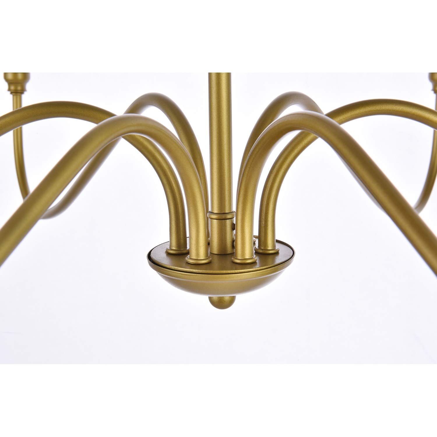 Rohan 6-Light Brass Chandelier - Elegant Vintage Ceiling Light Fixture for Dining Room, Living Room & Bedroom Lighting