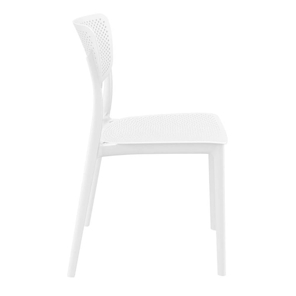Compamia Lucy Modern Dining Chairs Set of 2 - White Finish Upholstered Side Chairs for Kitchen, Dining Room & Office - Comfortable & Stylish Seating Solution