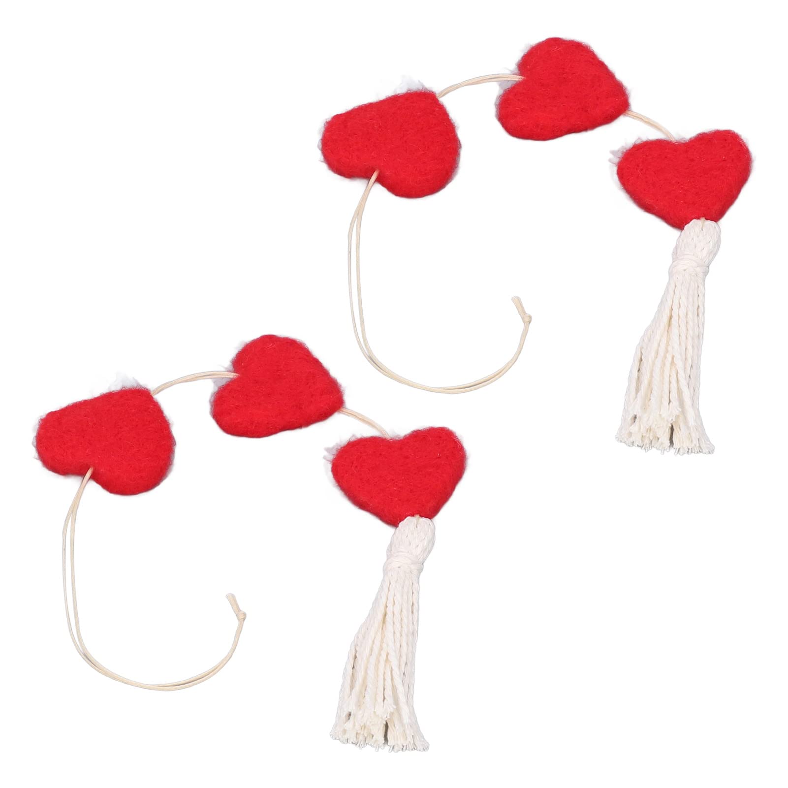 2PCS Heart Car Pendant Decor - Lovely & Lightweight Hanging Ornaments for Car, Bedroom, Balcony & Living Room - Perfect for Home Decor & Auto Accessories