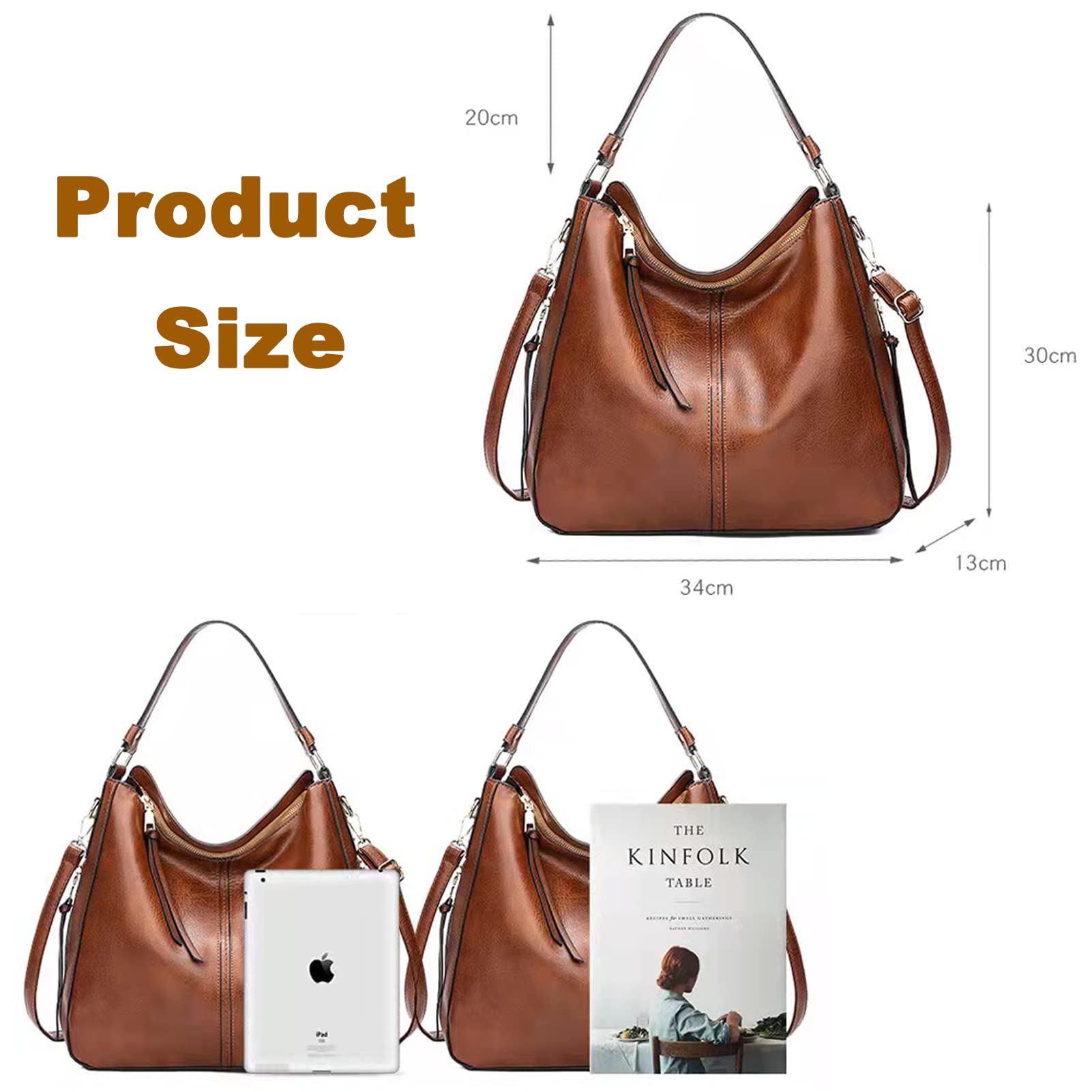 Stylish PU Leather Tote Bag for Women - Adjustable Shoulder Strap Hobo Handbag | Perfect for Work, Travel & Shopping