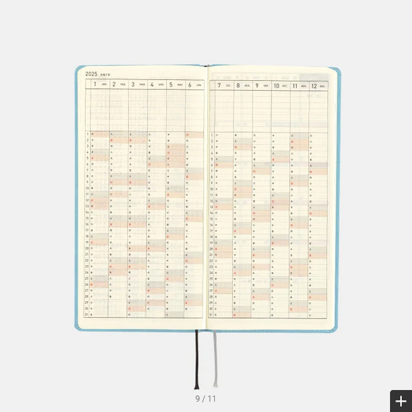 Hobonichi Techo 2025 Planner - Lemon Water Weeks Hardcover Edition | Weekly Horizontal Layout | January Start with Monday Option | English Version | Perfect for Journaling, Scheduling & Productivity Tracking