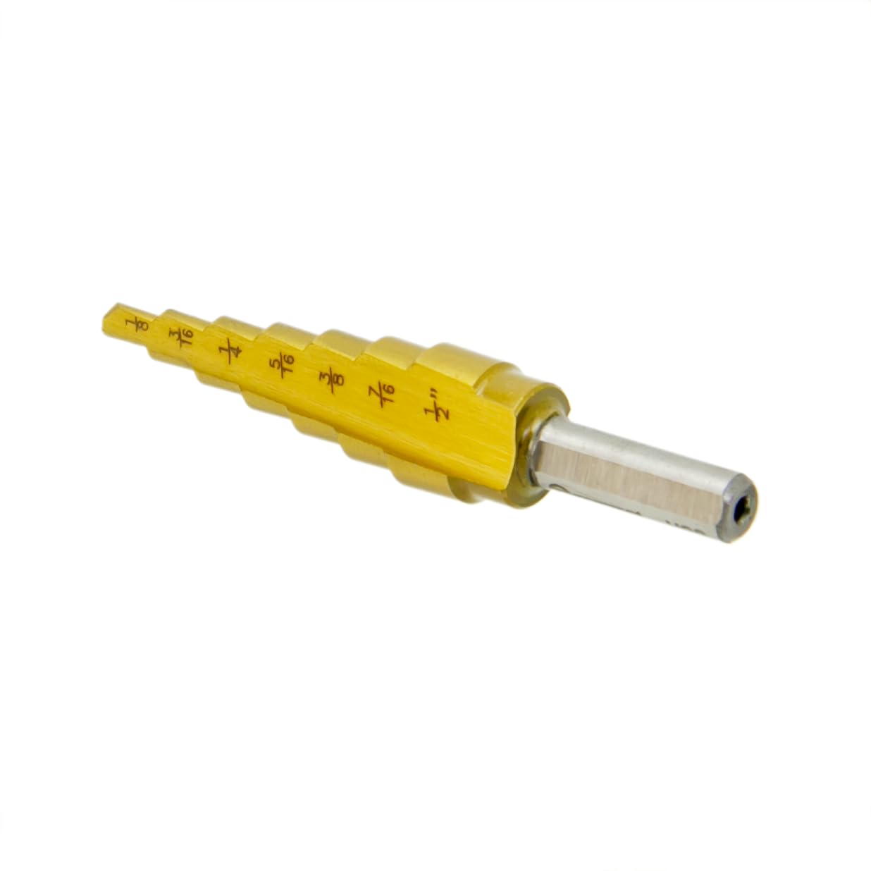 Titanium High Speed Steel Step Drill Bit Set - Heavy Duty Unibit for Metal, Wood, Plastic (1/8