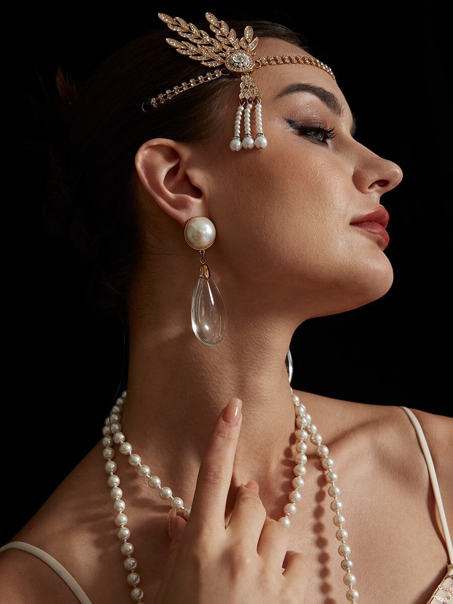 Black Gatsby Party Accessories 5-Piece Set - Vintage 1920s Themed Decorations for Great Gatsby Parties, Weddings & Roaring 20s Events