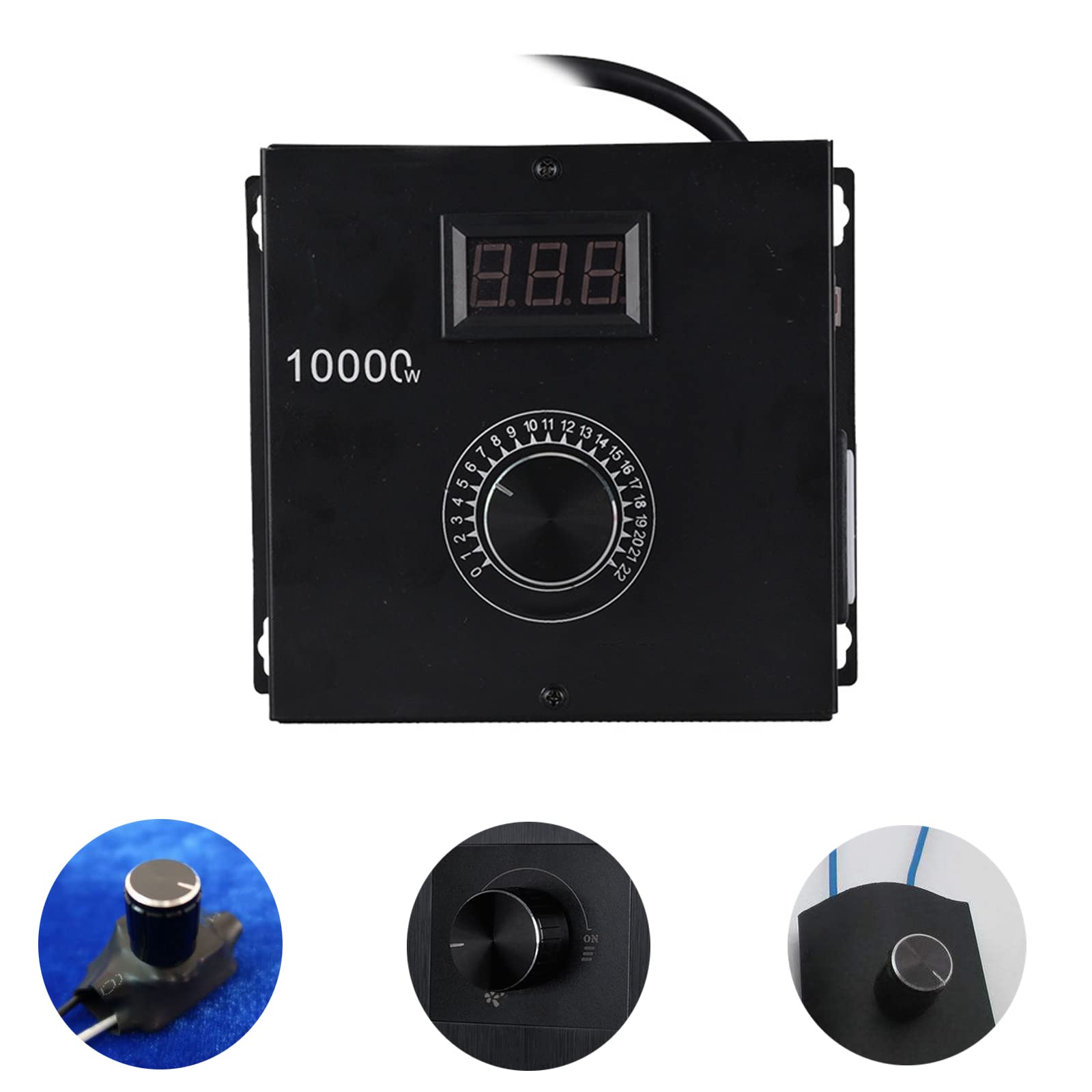 10pcs 6mm Black Lamp Dimmer Rotary Switch Knob Control 17x17mm - Replacement for Floor Lamp & Table Lamp - Perfect for Home, Office, and Studio Lighting Adjustments