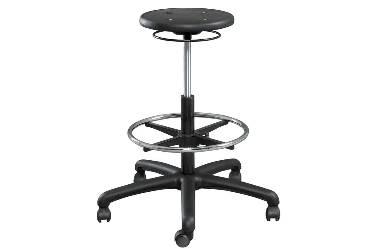 Ergonomic Adjustable Sit Stand Lab Chair for Office & Home - Height Adjustable Stool for Workstations, Laboratories & Standing Desks
