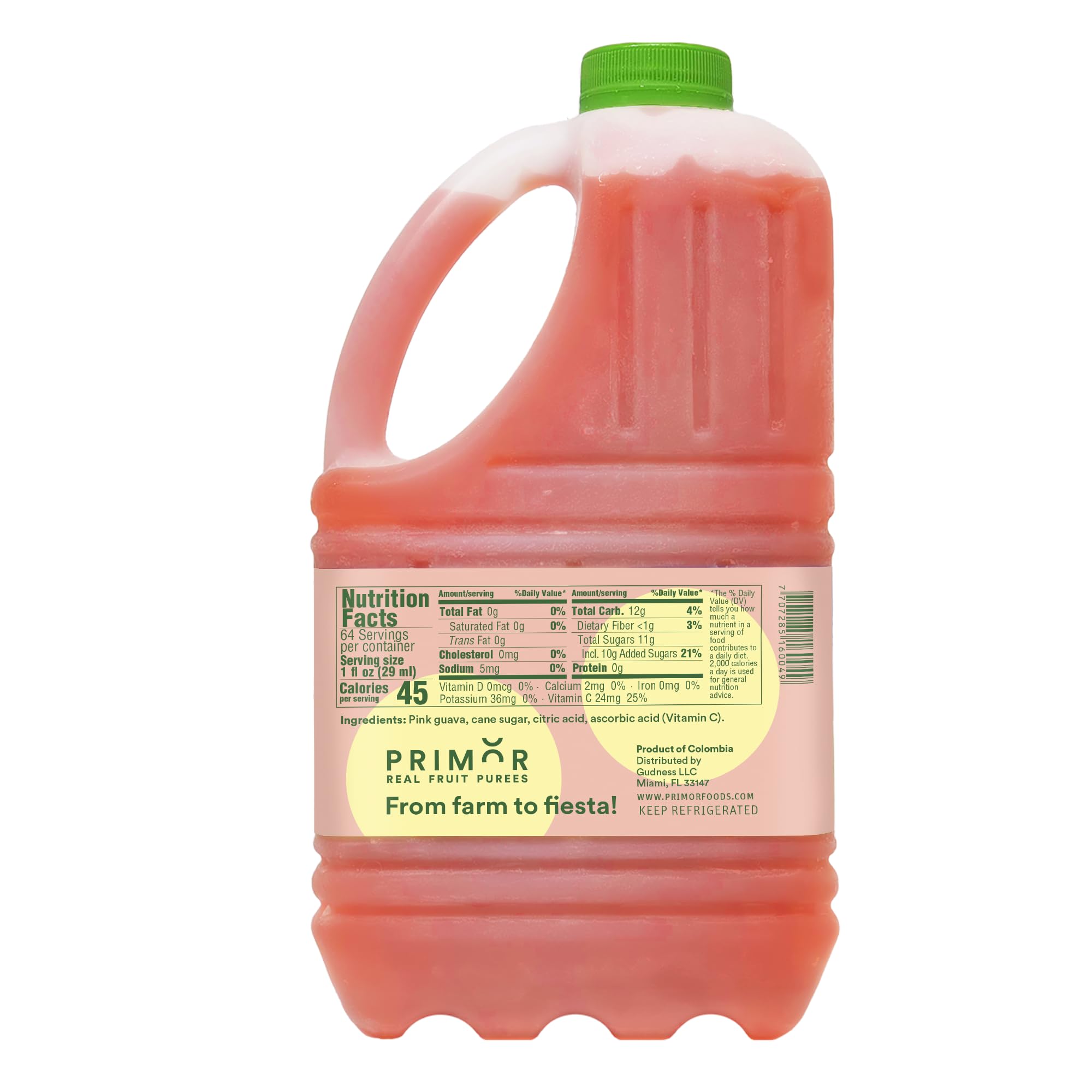 Organic Pink Guava Fruit Puree | 100% Real Fruit | Perfect for Smoothies, Cocktails, Desserts & Baby Food | All-Natural, No Additives | Great for Baking, Yogurt Toppings & Healthy Snacks