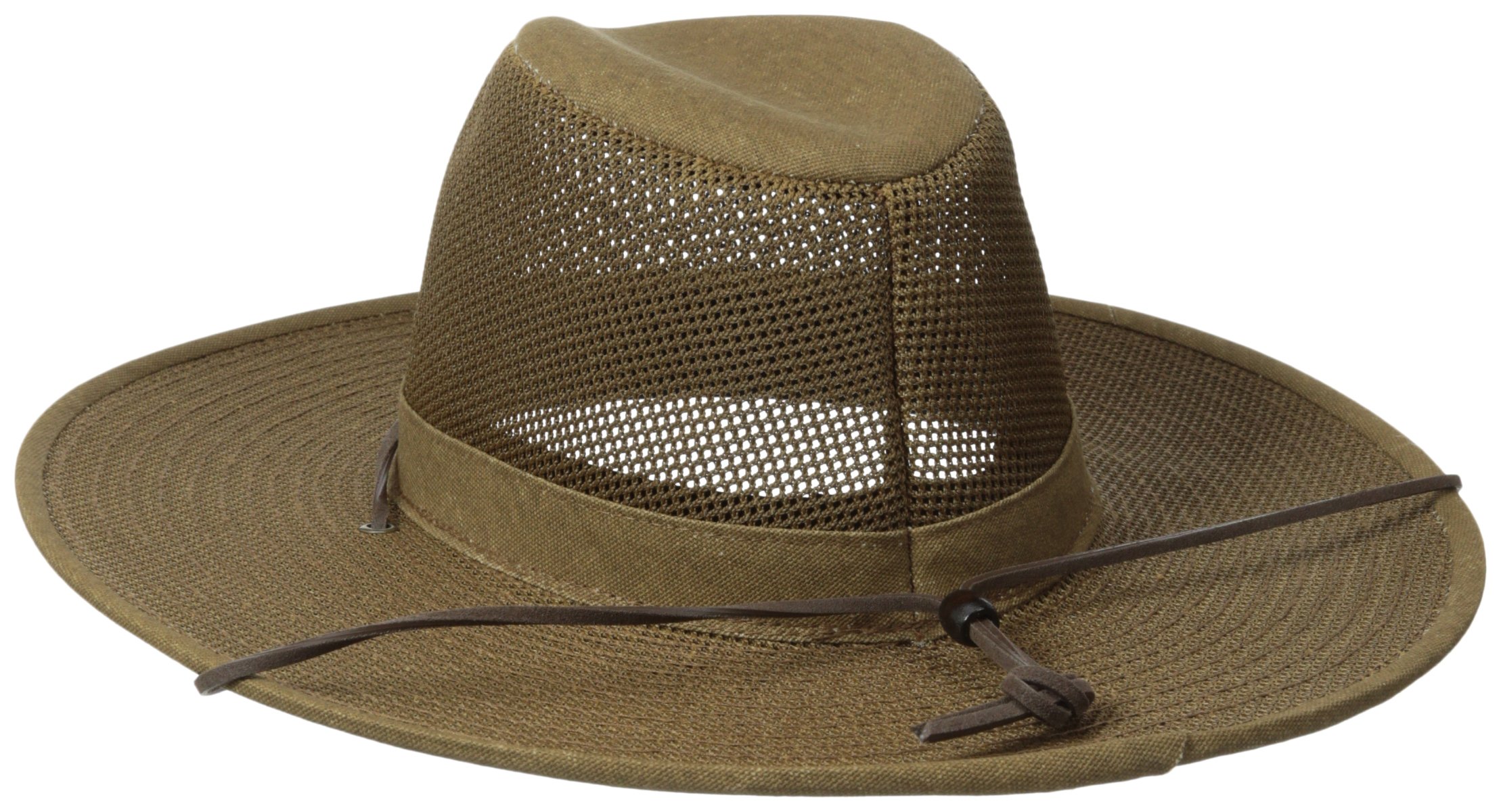 Henschel Hats Aussie Breezer Crushable Soft Mesh Summer Hat for Men - UPF Sun Protection with Adjustable Chin Strap - Lightweight & Packable Outdoor Hat for Hiking, Fishing, Beach & Travel - Brown