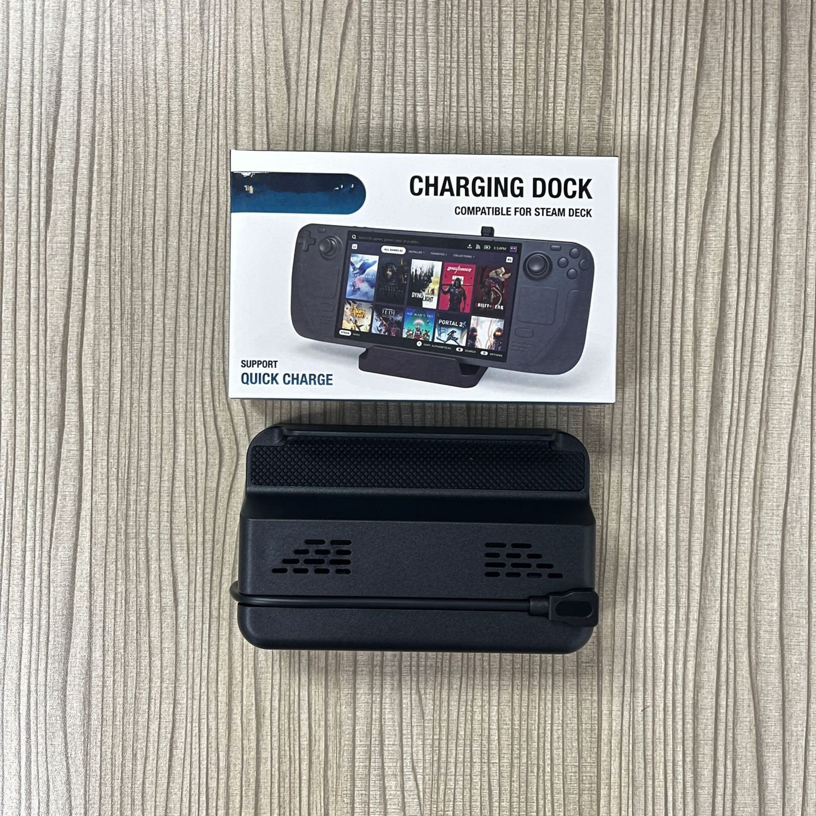 Steam Deck Charging Stand - Durable Plastic Holder with PD Fast Charging for Steam Deck Console | Perfect for Gaming, Travel & Home Use