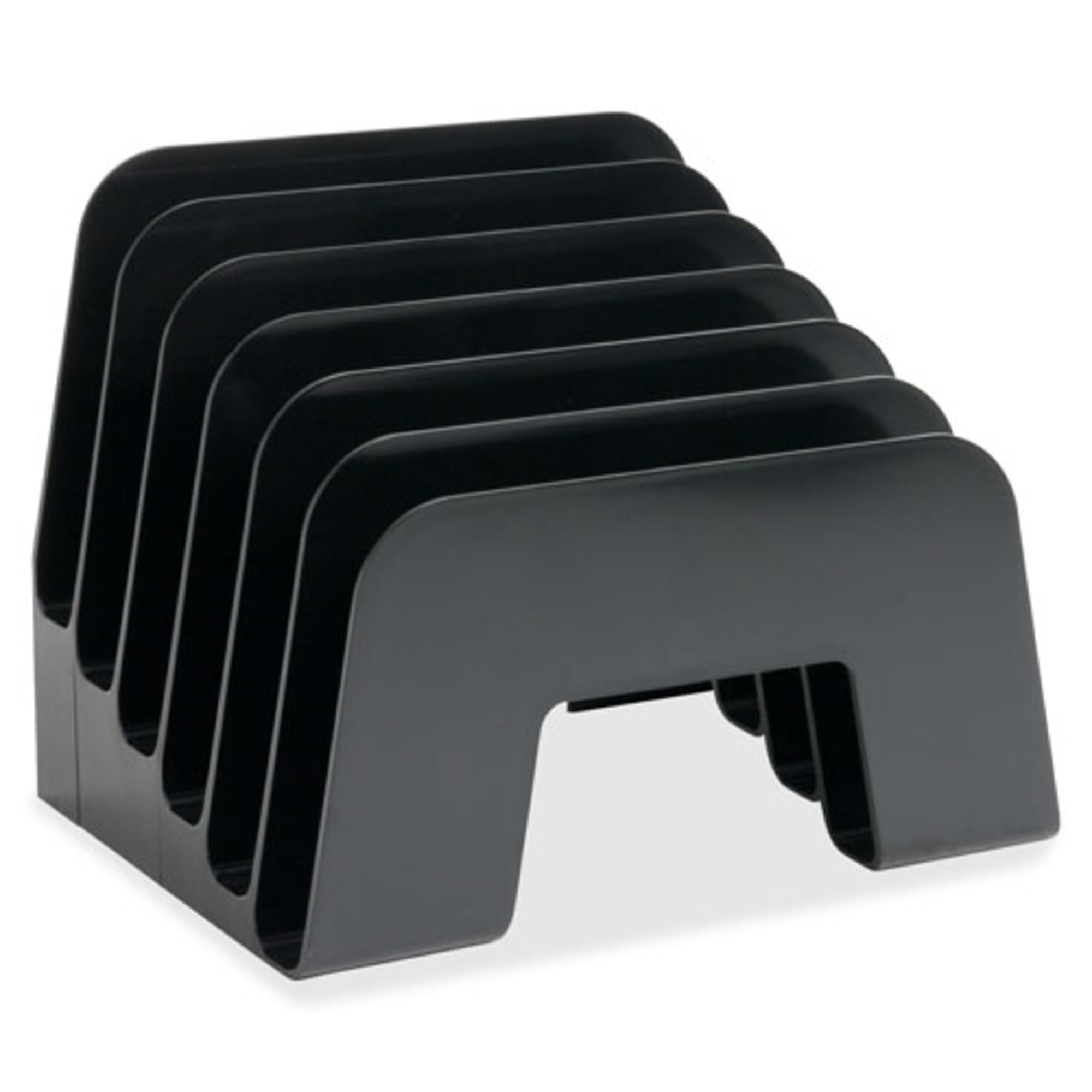 Business Source 6-Slot Inclined Desk Step Sorter - Office Paper Organizer for Mail, Files & Documents - Perfect for Home Office, Workstation & Classroom Organization