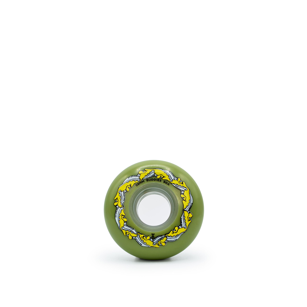 Premium Mushroom Blading Buddies 58mm 90a Skateboard Wheels (4 Pack) - Smooth Ride for Urban Cruising & Park Skating