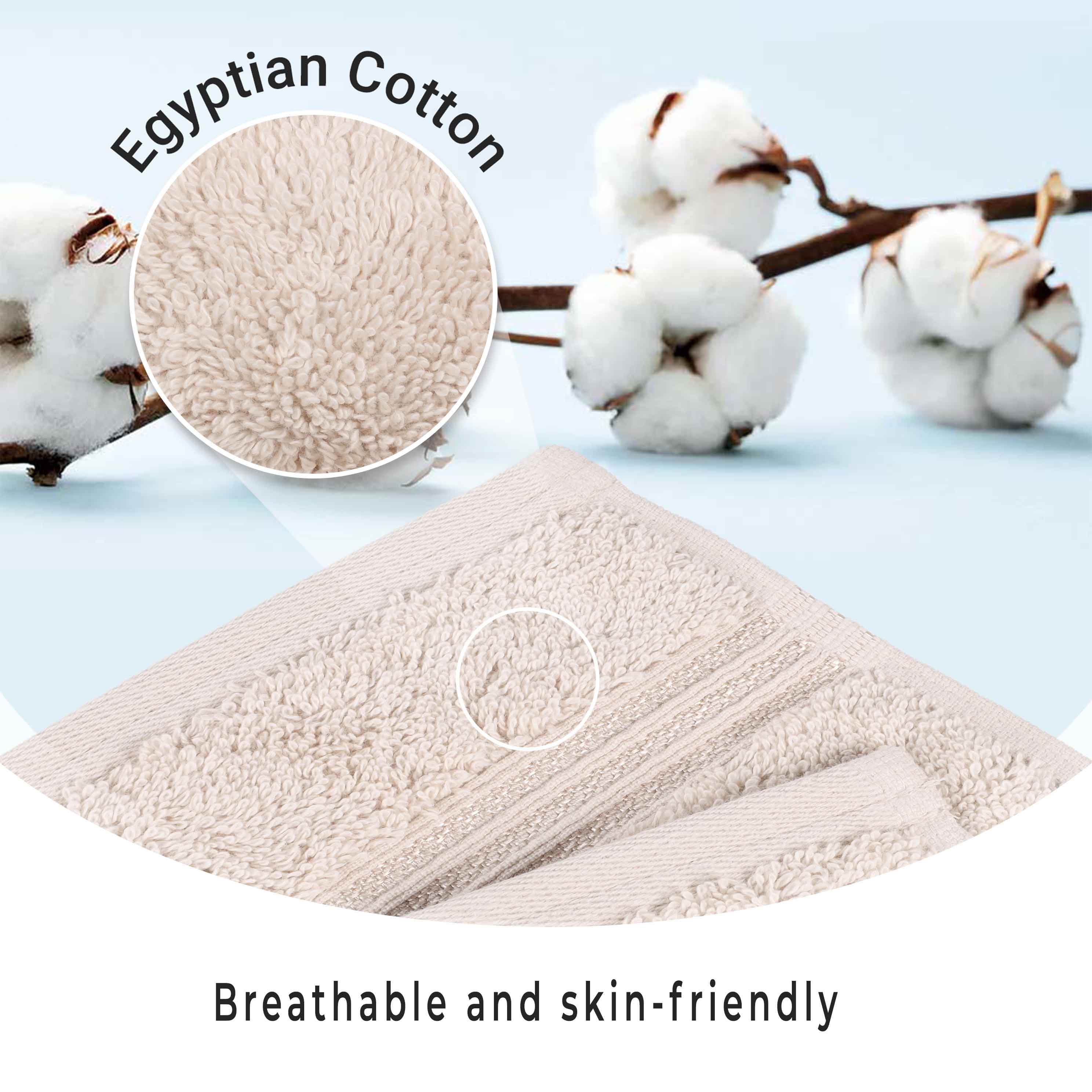 Premium Egyptian Cotton 9-Piece Bath Towel Set - Ultra Soft, Highly Absorbent, Quick-Drying - Perfect for Spa, Bathroom & Luxury Home Use