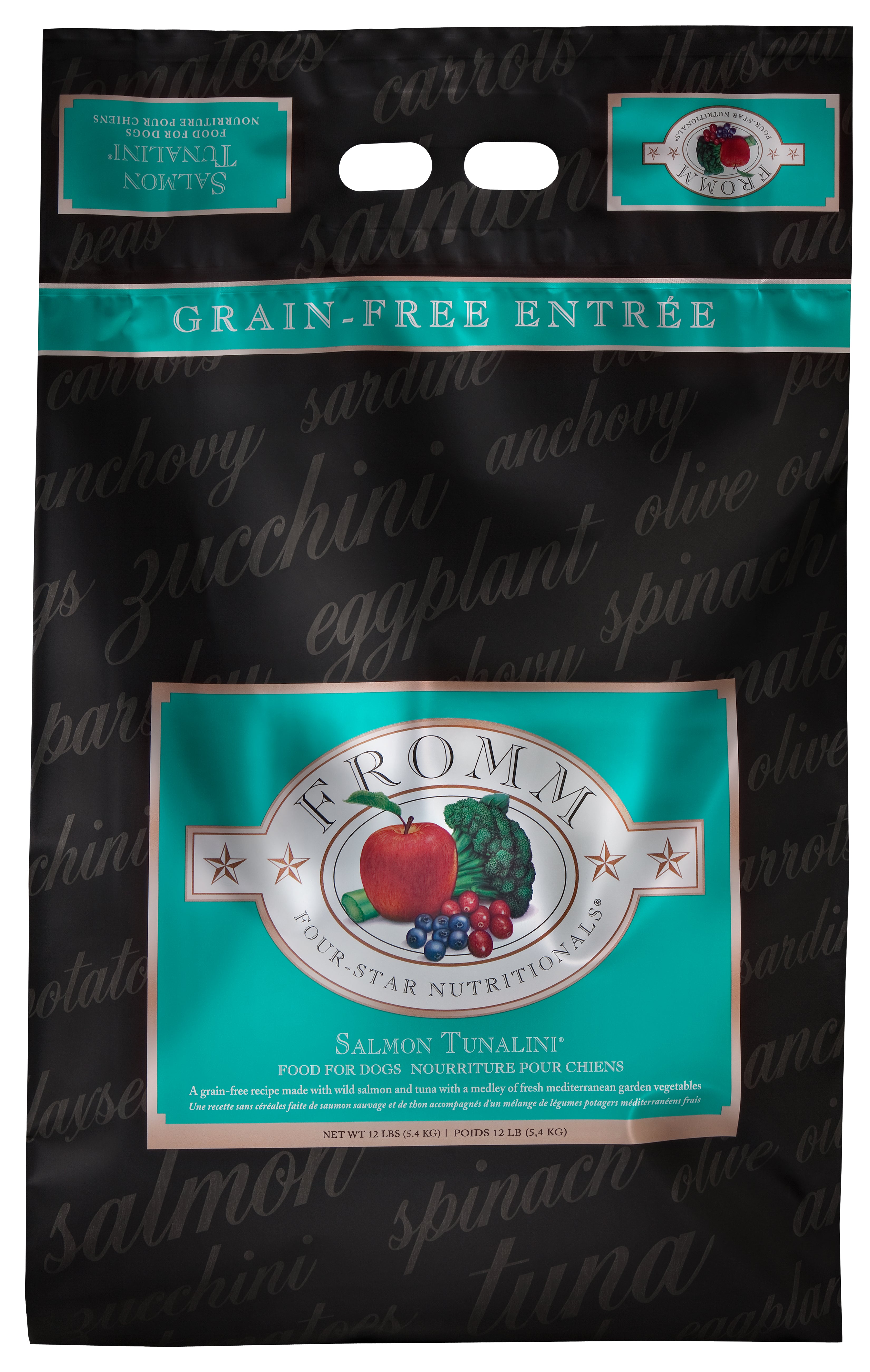 Fromm Four Star Grain Free Dry Dog Food - Salmon & Tuna Recipe - High Protein, Natural Ingredients for Adult Dogs - Perfect for Sensitive Stomachs & Allergies - Indoor & Outdoor Feeding