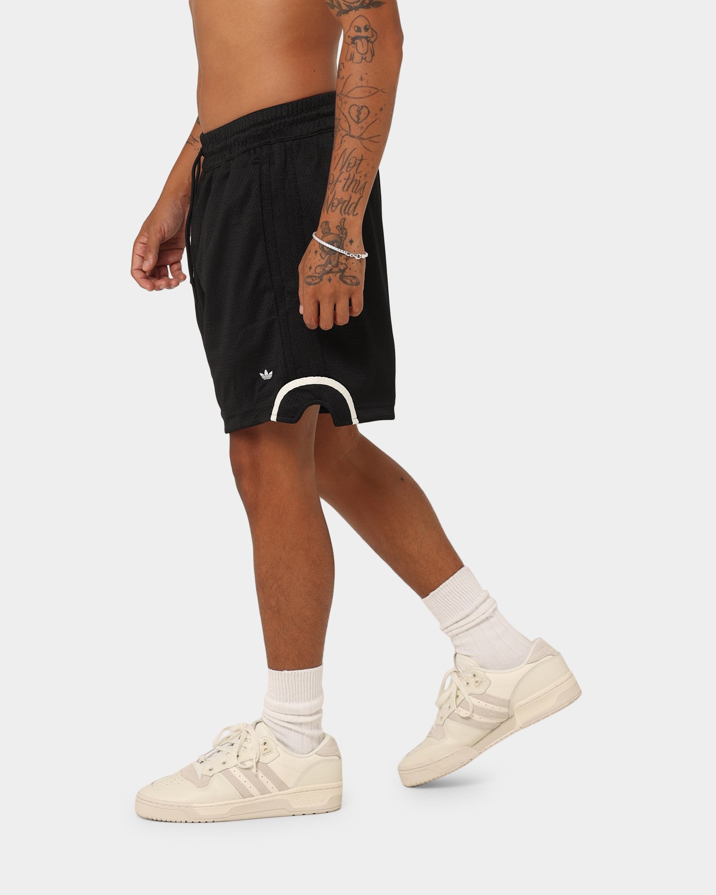 Adidas Men's Basketball Shorts - Breathable Mesh Fabric, Black/Silver - Perfect for Training, Gym, and Casual Wear